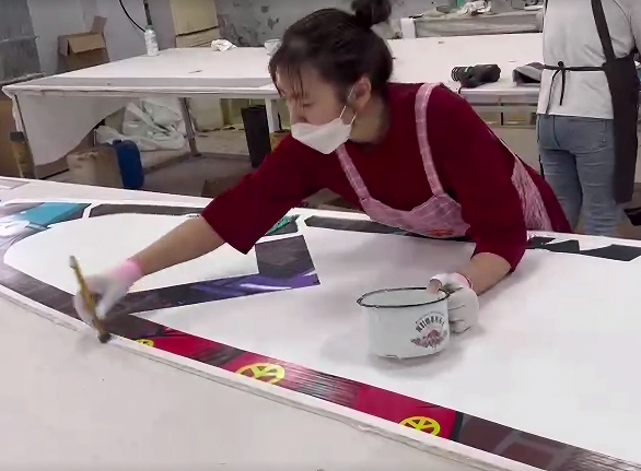 Collage des couches lat&eacute;rales